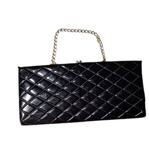 Bell Purses of California Black 50s Vintage Purse varnished